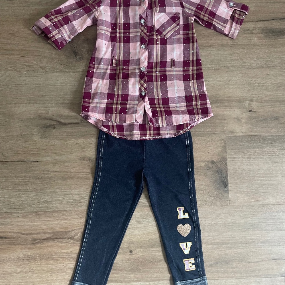 Girls matching set size 4t